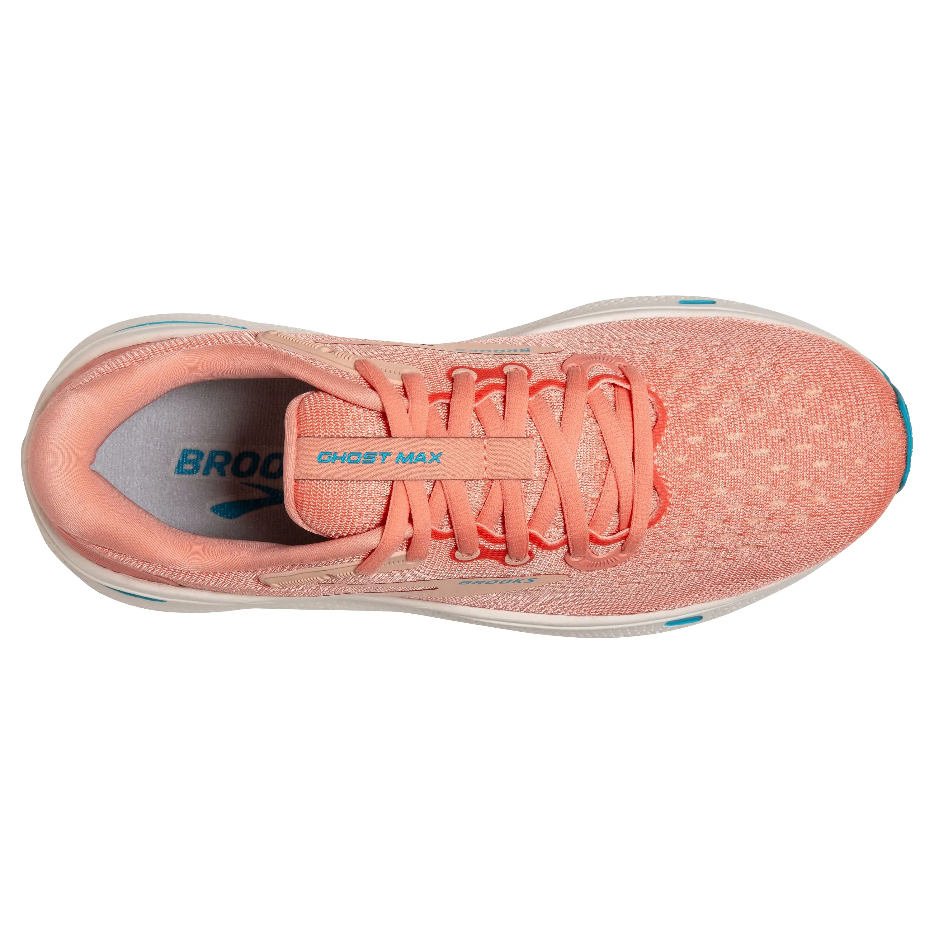 W Brooks Ghost Max Papaya/Apricot/Blue