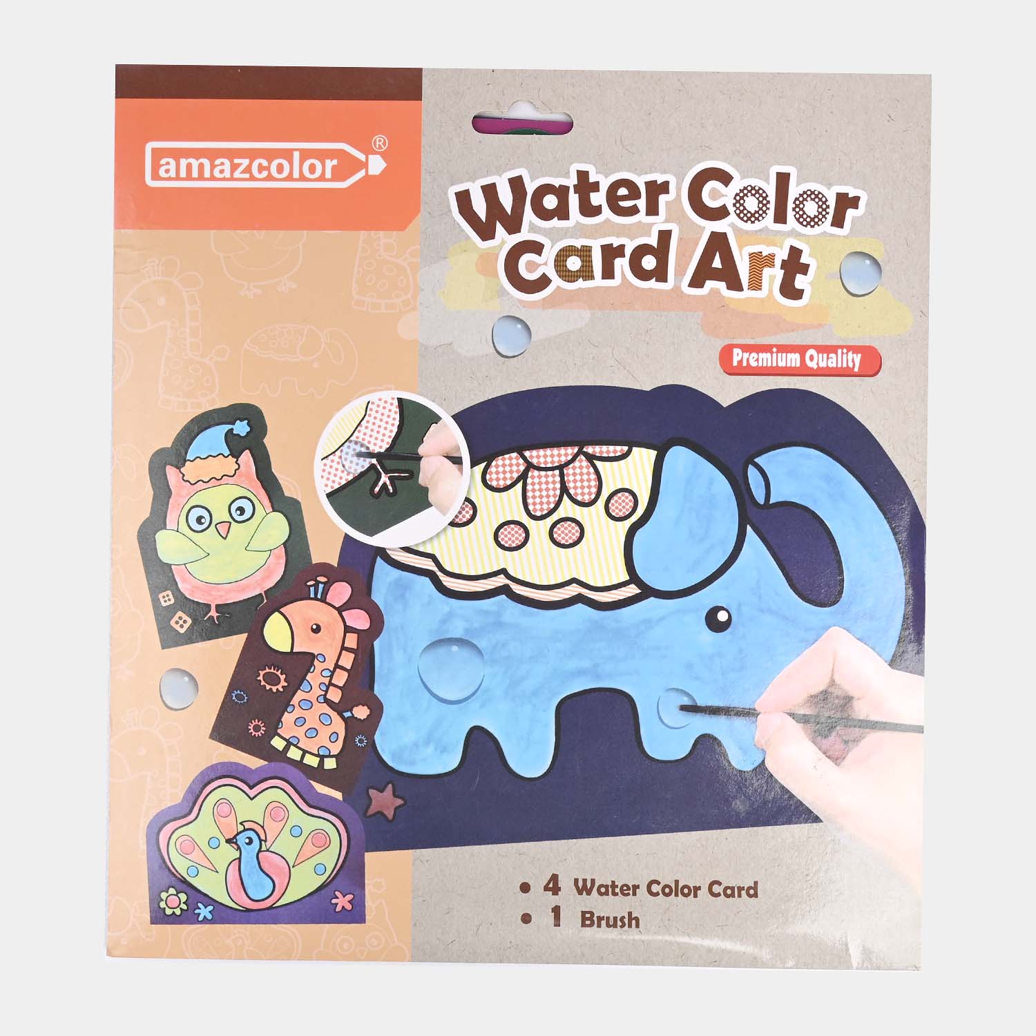 Water Color Card Art For Kids