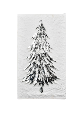 White Christmas Tree Wall Decor