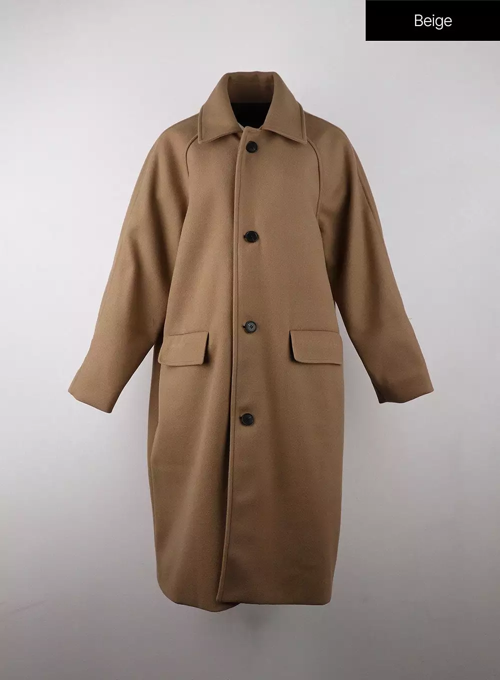 Wide Collar Buttoned Trench Coat IJ403