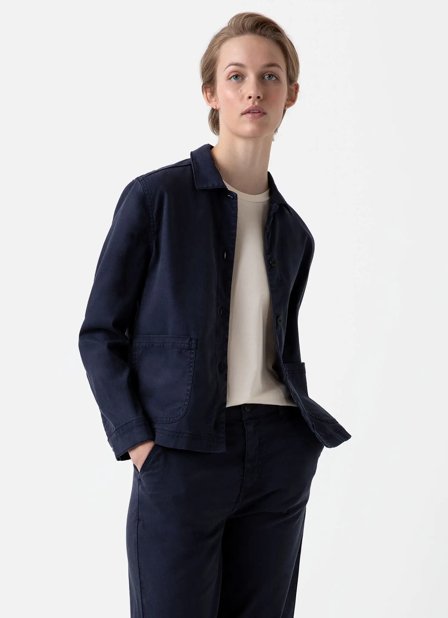 Women's Twin Pocket Jacket in Navy