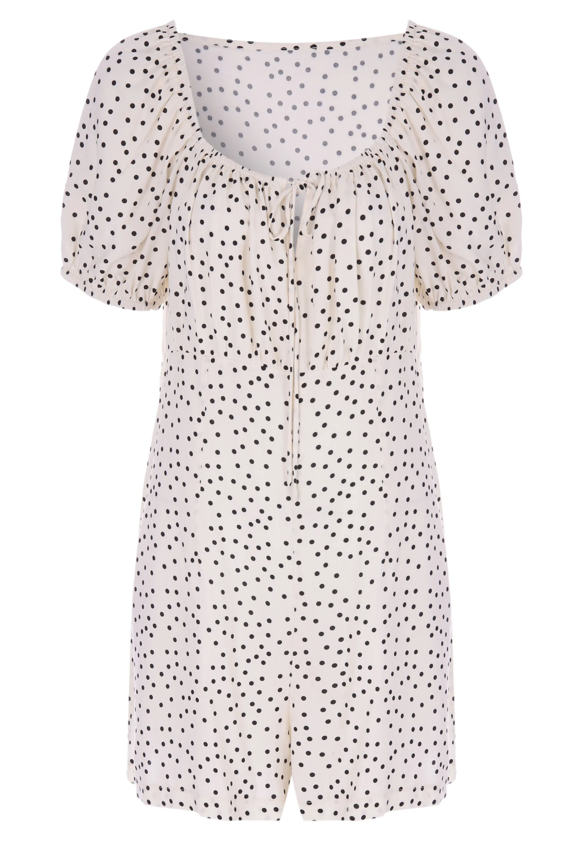 Womens White Spot Sweetheart Playsuit