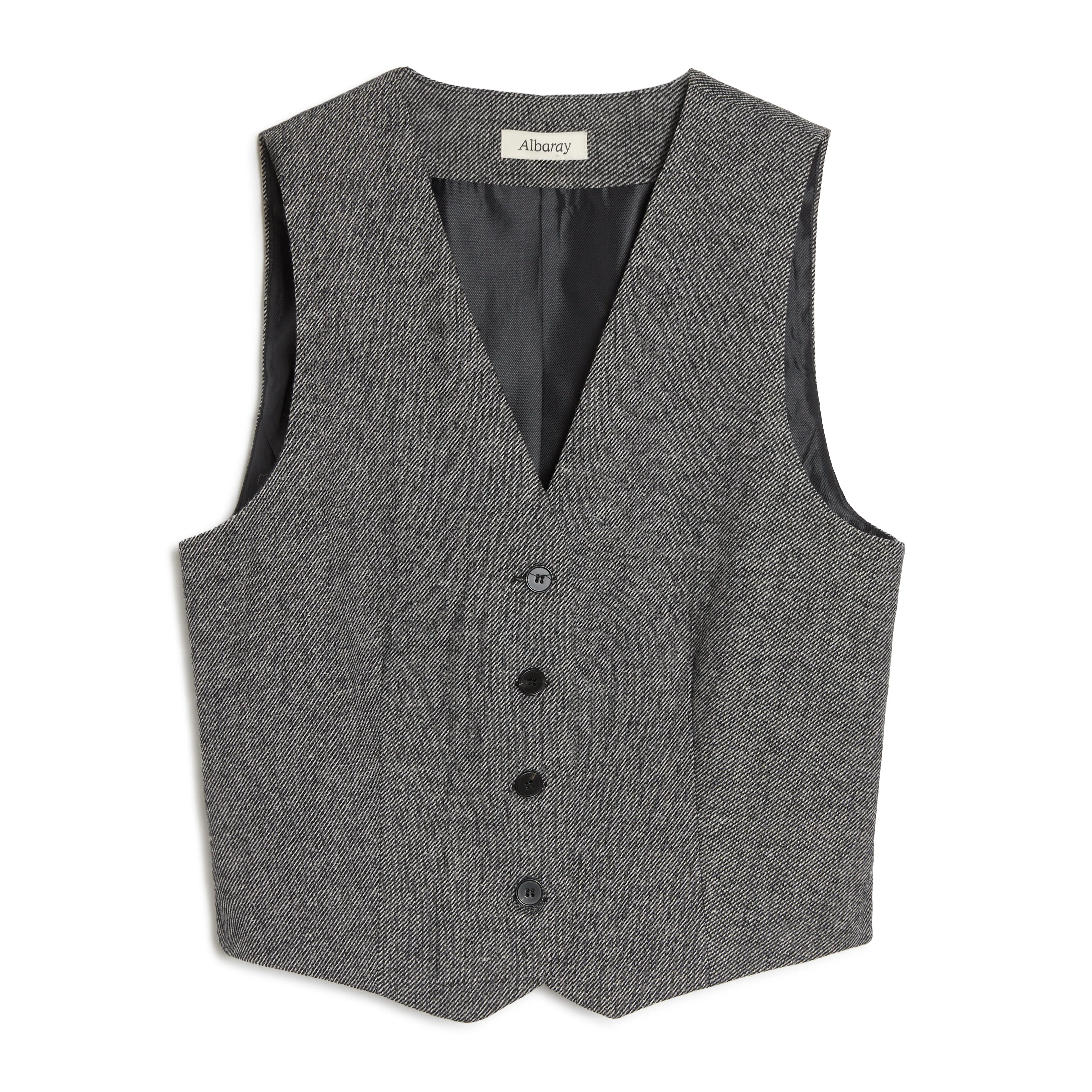 Wool Mix Textured Waistcoat