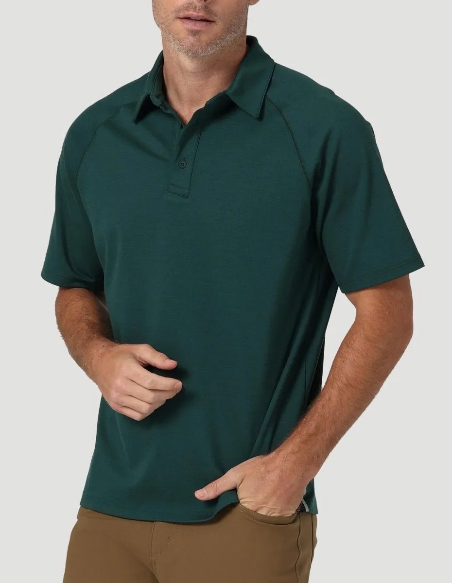 Wrangler Performance Short Sleeve Polo Shirt Pine